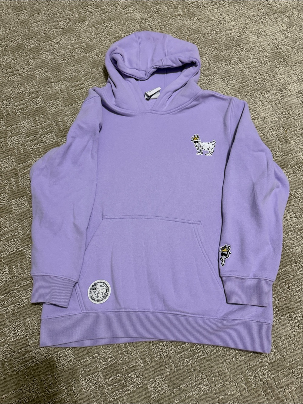 Kids Lavender Hoodie Sweatshirt - Casual Pullover - GOAT USA YXL